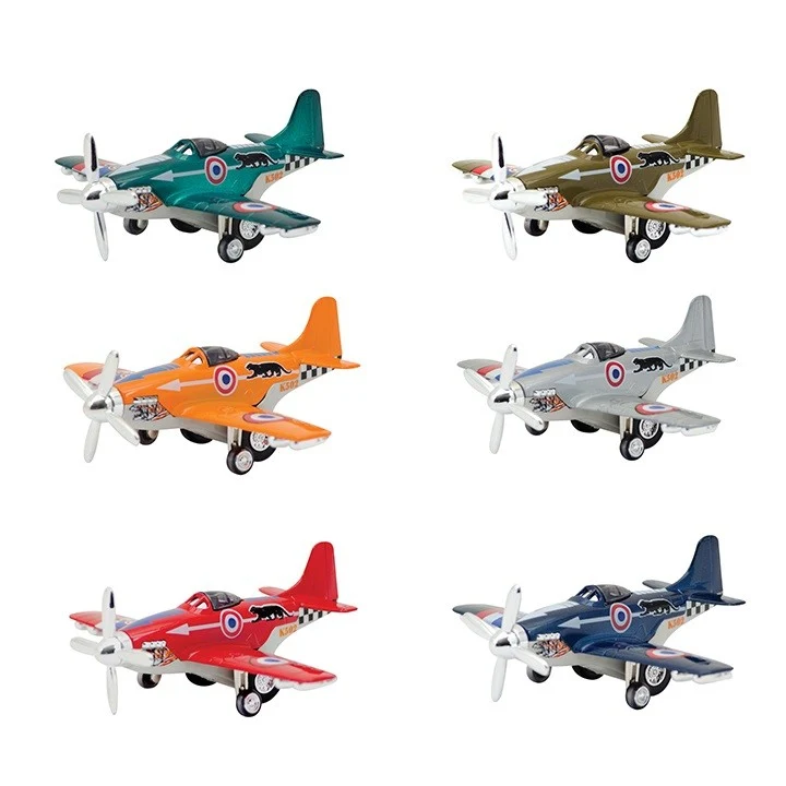 Schylling Die Cast Airplane Pull Back (Silver) / Avion moulé sous pression à rétrofriction (argenté)