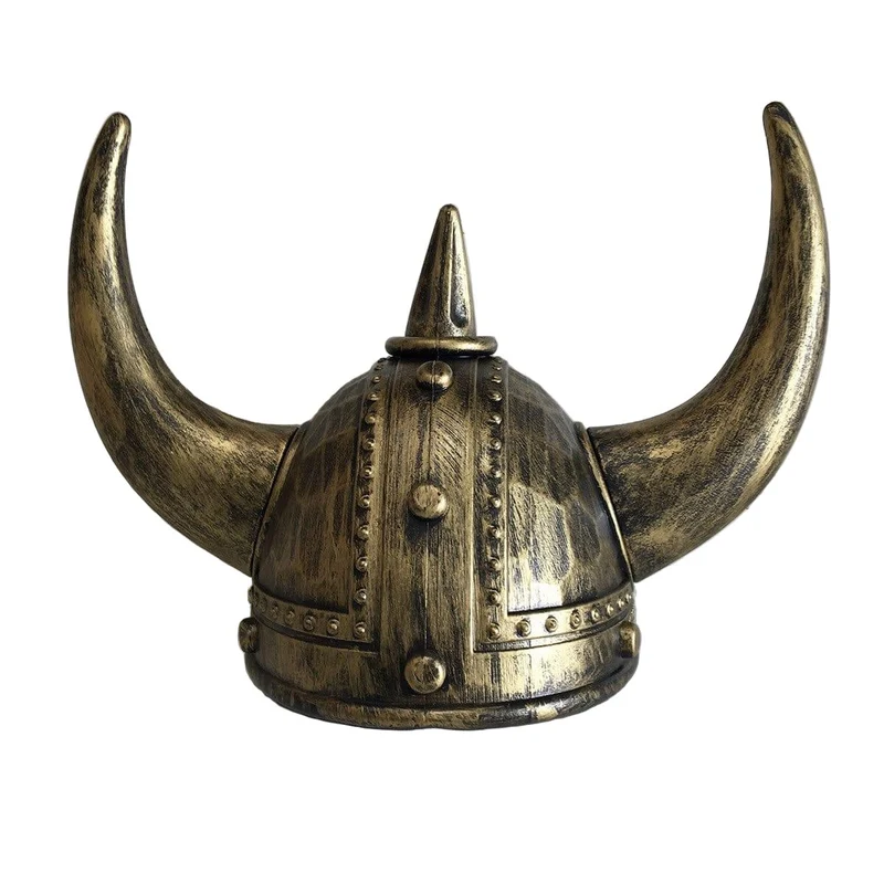 Gold viking helmet for adults