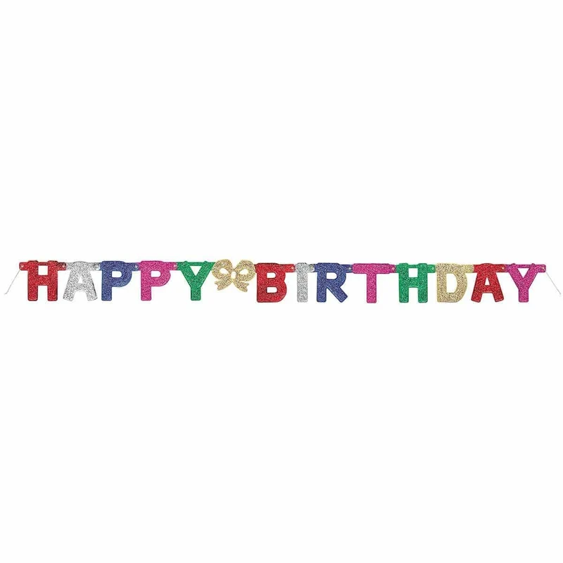 Deluxe Glitter Bday Banner