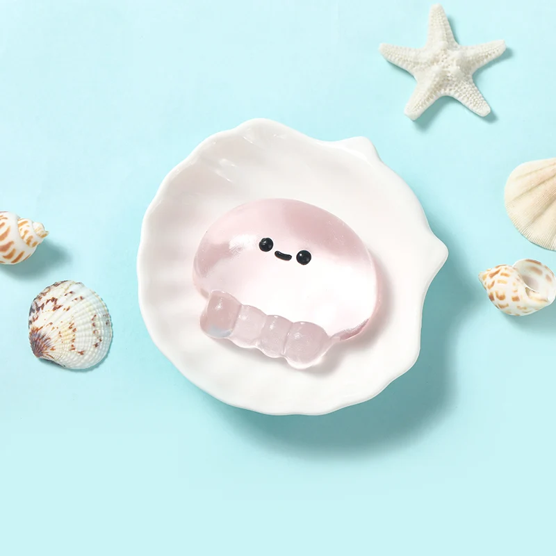 Crystal Pink Jellyfish Taba Squishy