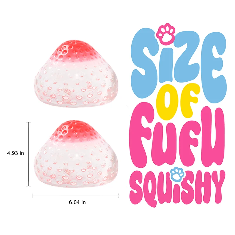 2100g Red Top Crystal Strawberry Taba Squishy