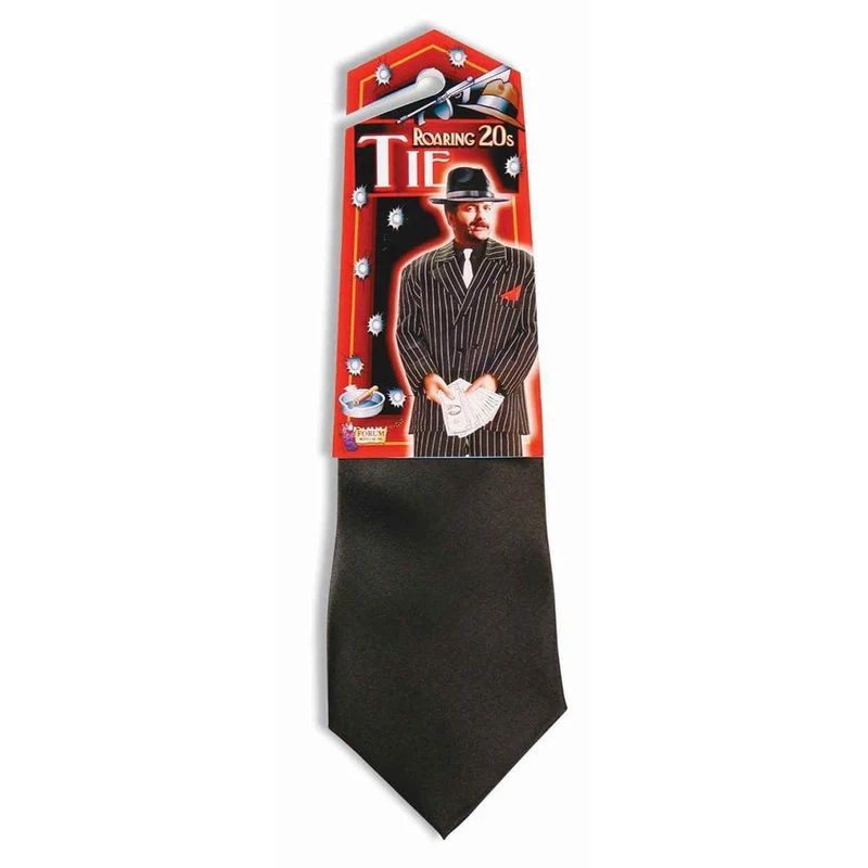 Black gangster tie