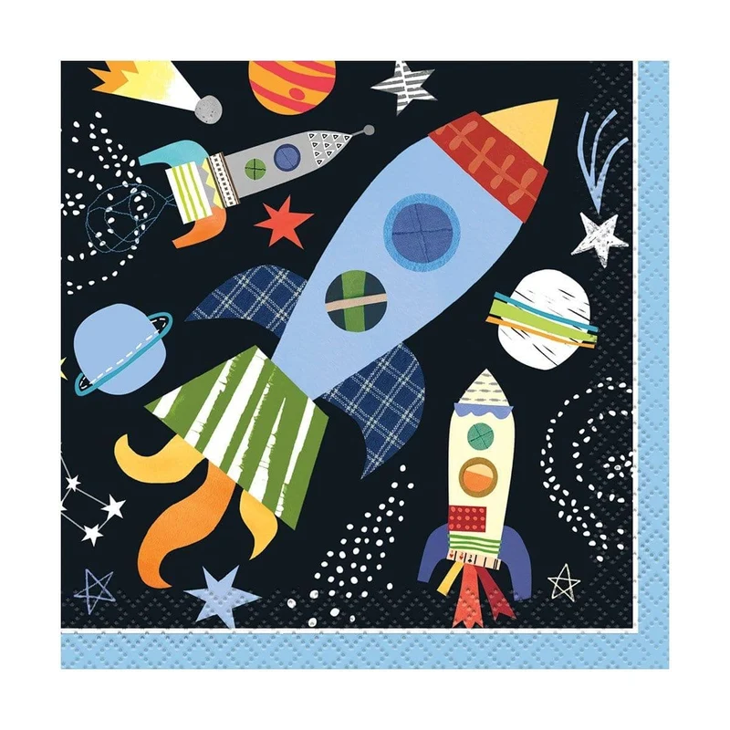 Outer Space beverage napkins, 16 per package