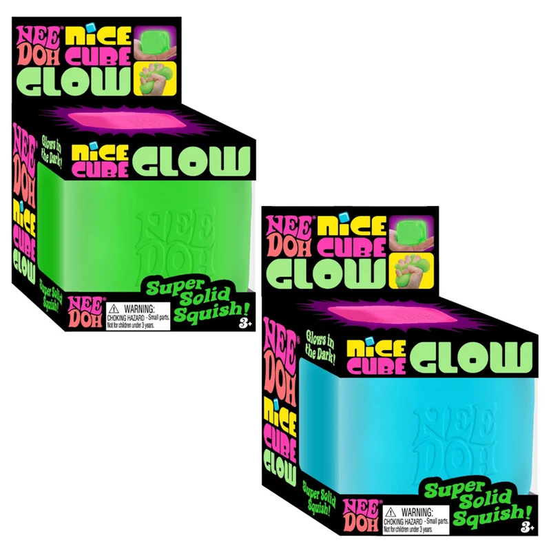 Nee Doh Nice Cube Glow - 1 random color