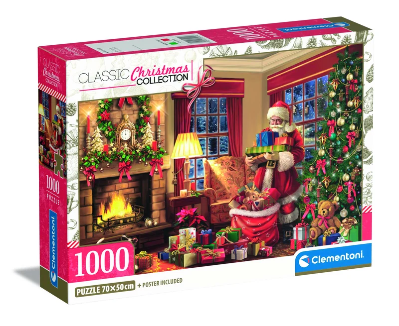 Puzzle compact La Visite du Père Noël Clementoni – 1 000 pièces