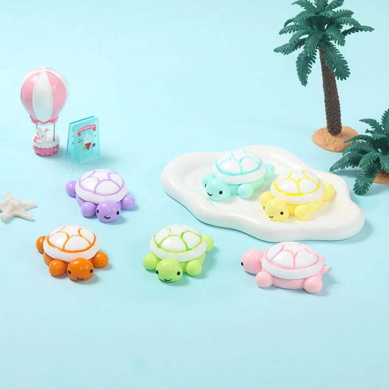 6pc Colorful Rainbow Turtle Taba Squishy