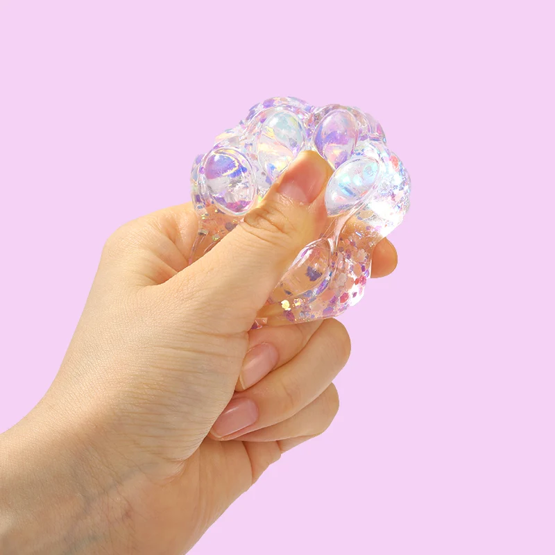 Purple Glow-in-dark Cat Paw Taba Squishy