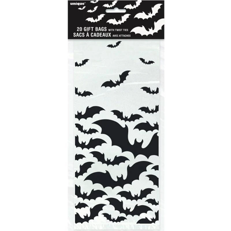 Black bats cello favor bags, 20 per package