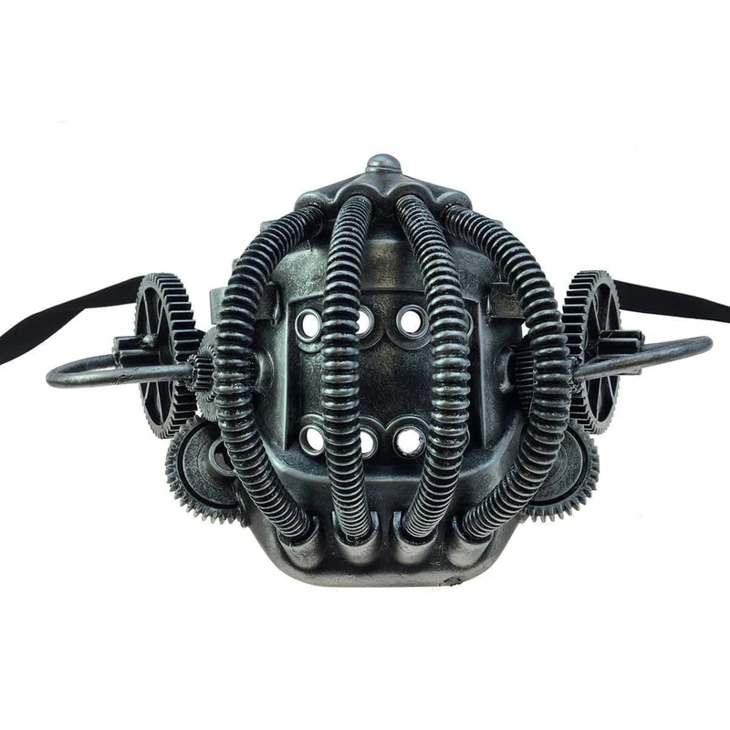 Silver steampunk gas mask