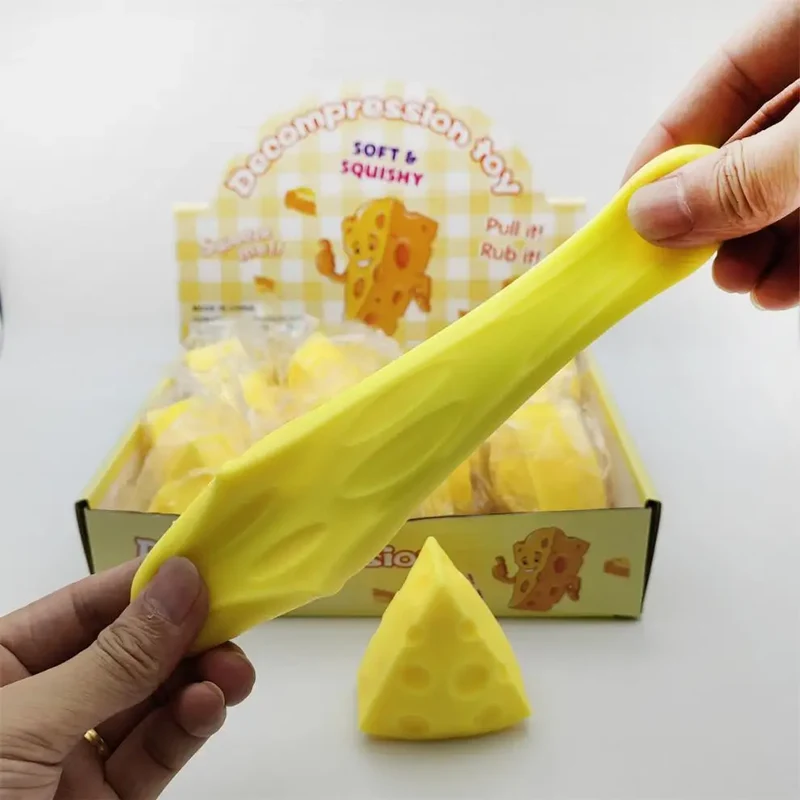 Squishy Fromage à Pincer Anti-Stress Rebond Lent