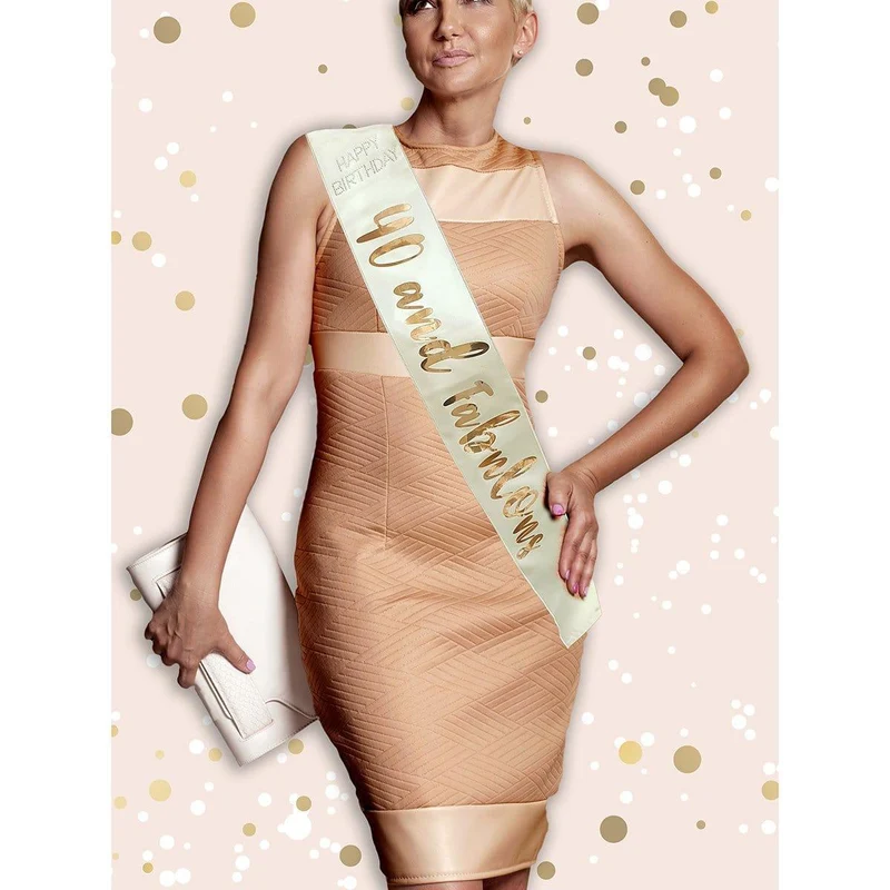 Birthday Sash Rose Gold - 40th