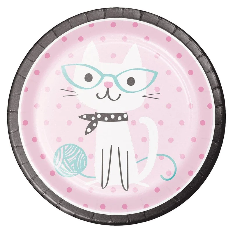 Purr-fect Party Dinner Plates 9 inches, 8 per package
