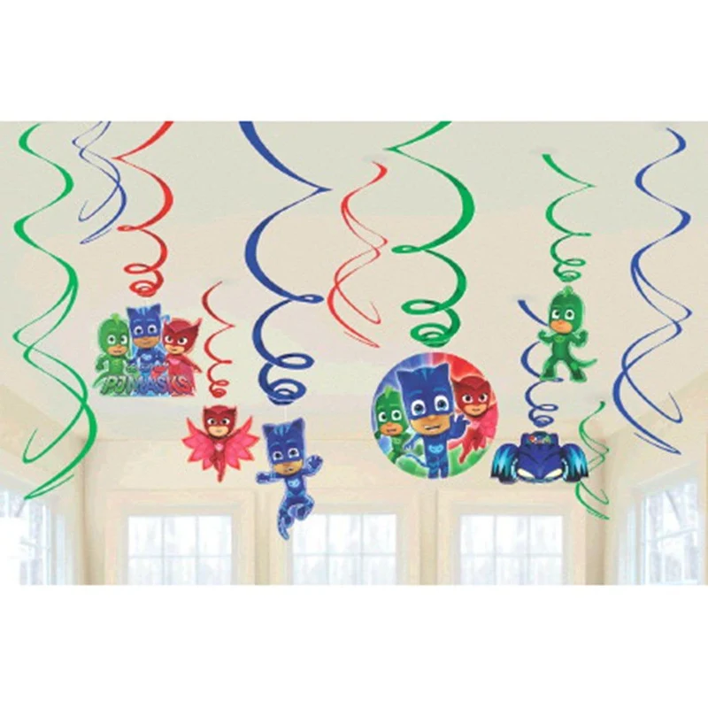 PJ Masks swirl decorations, 12 per package