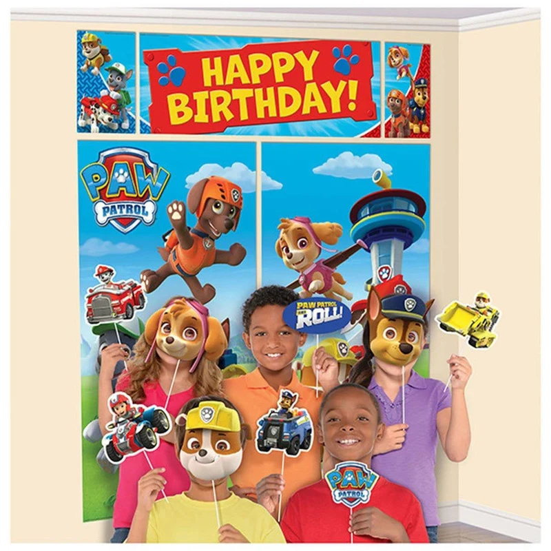Paw Patrol scene setter with props