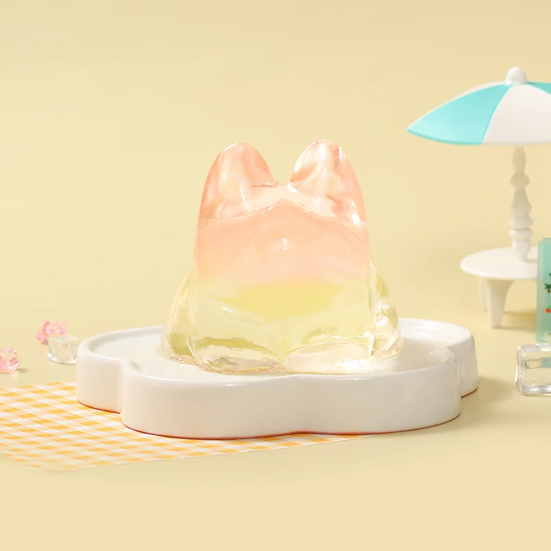 250g Crystal Yellow Faceless Bunny Taba Squishy