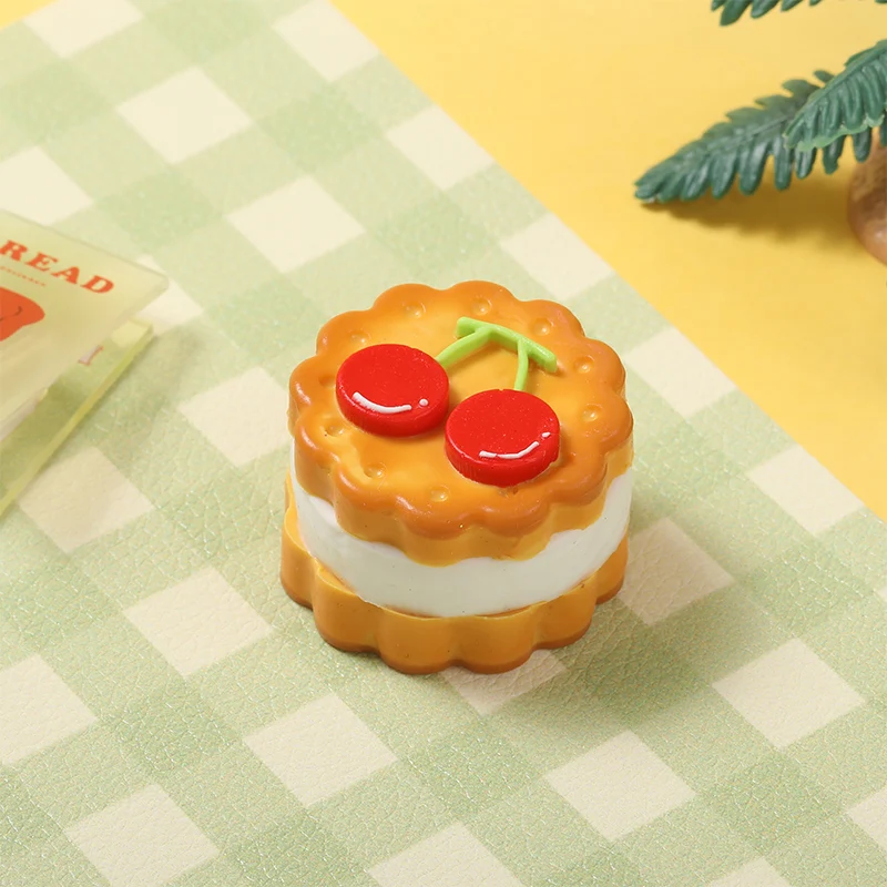 Circle Cherry Cookie Taba Squishy