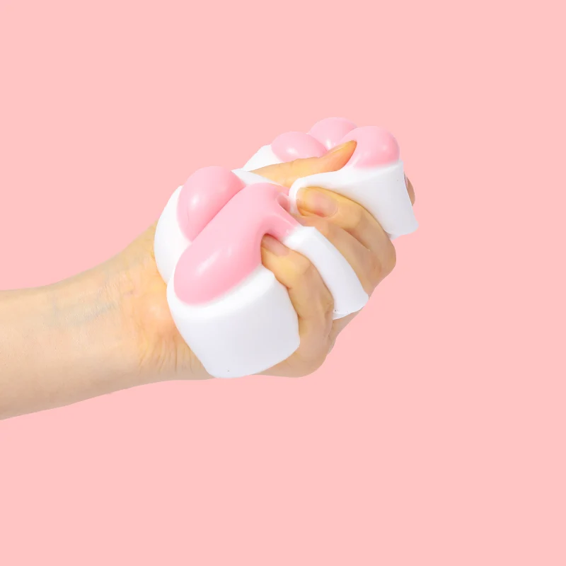 230g White Pink Cat Paw Taba Squishy