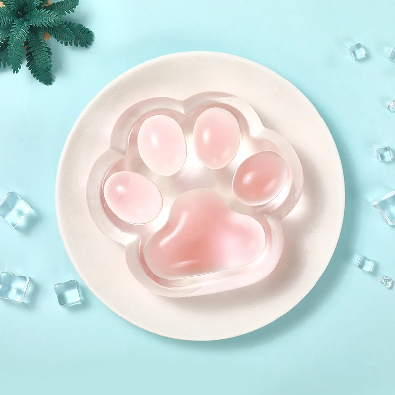 800g Super Transparent Pink Cat Paw Taba Squishy
