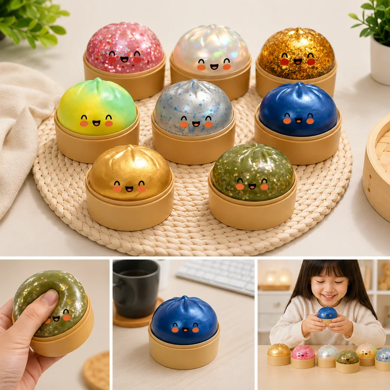 Squishy Dumpling Mystère - Coloris Surprise Anti-Stress Kawaii