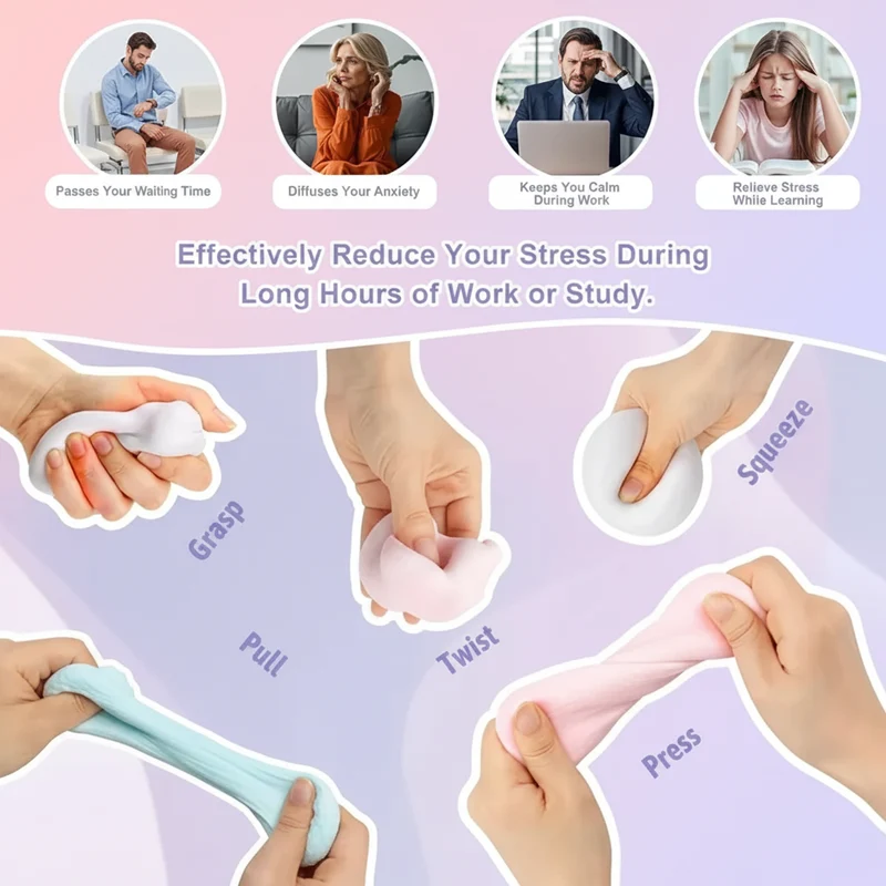 Squishy Grappe Modelable Sensorielle Anti-Stress