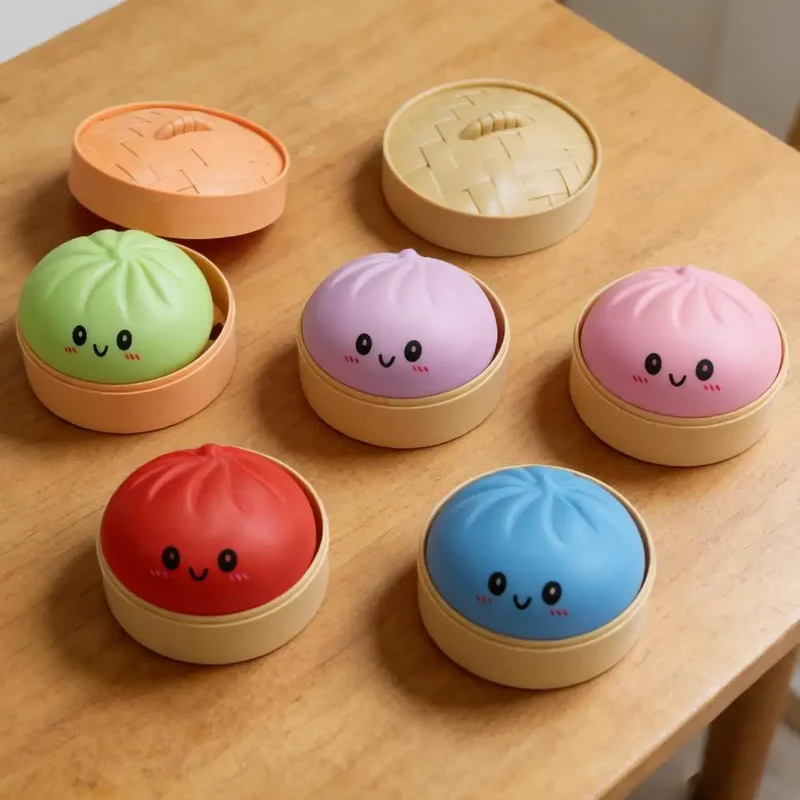Squishy Dumpling & Mini Vapeur Bambou Kawaii