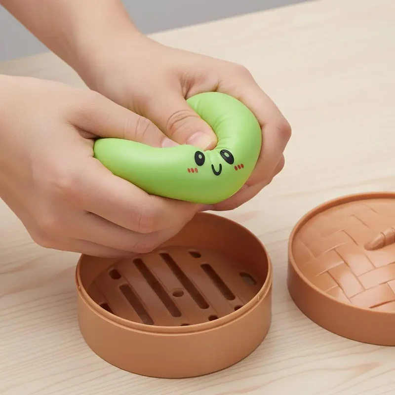 Squishy Dumpling & Mini Vapeur Bambou Kawaii