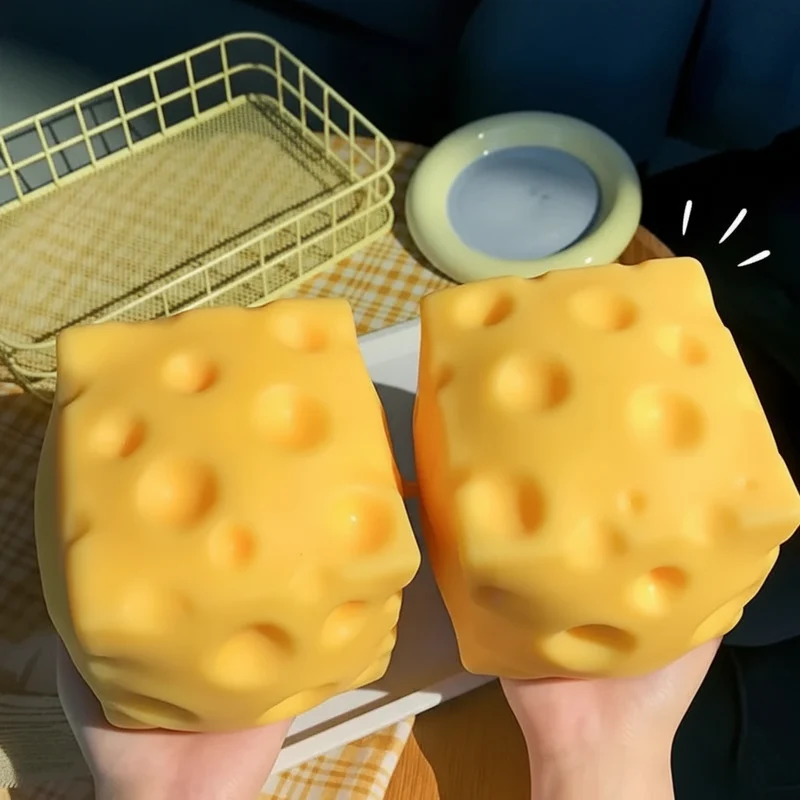 Squishy Fromage Géant XXL Rebond Lent