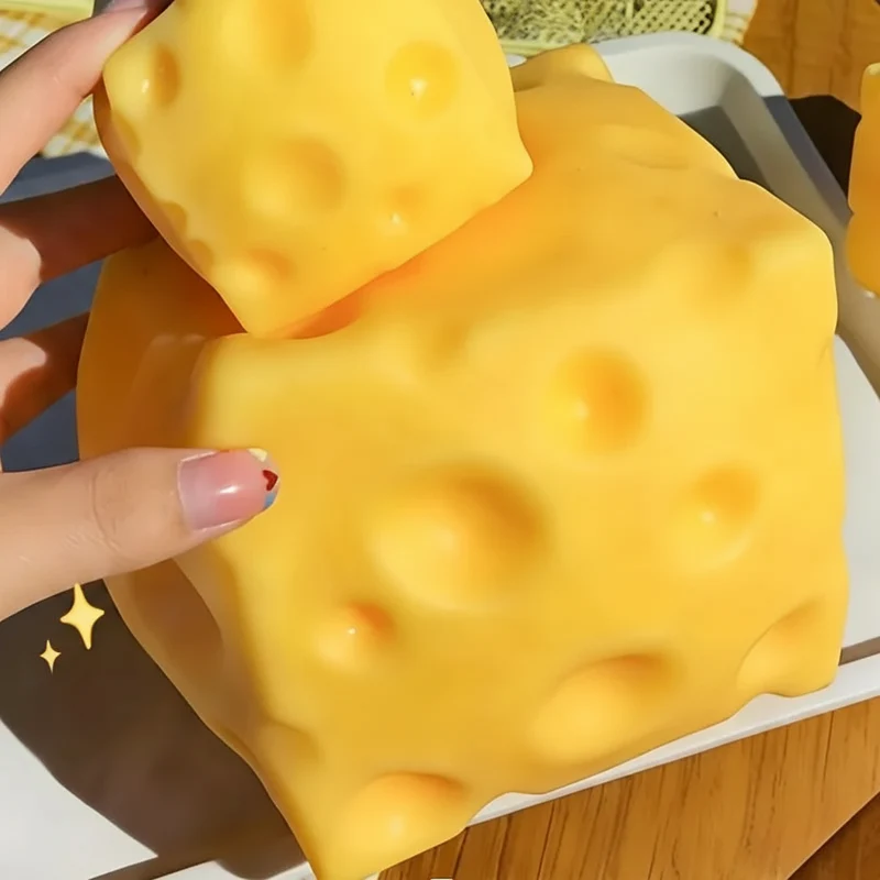 Squishy Fromage Géant XXL Rebond Lent