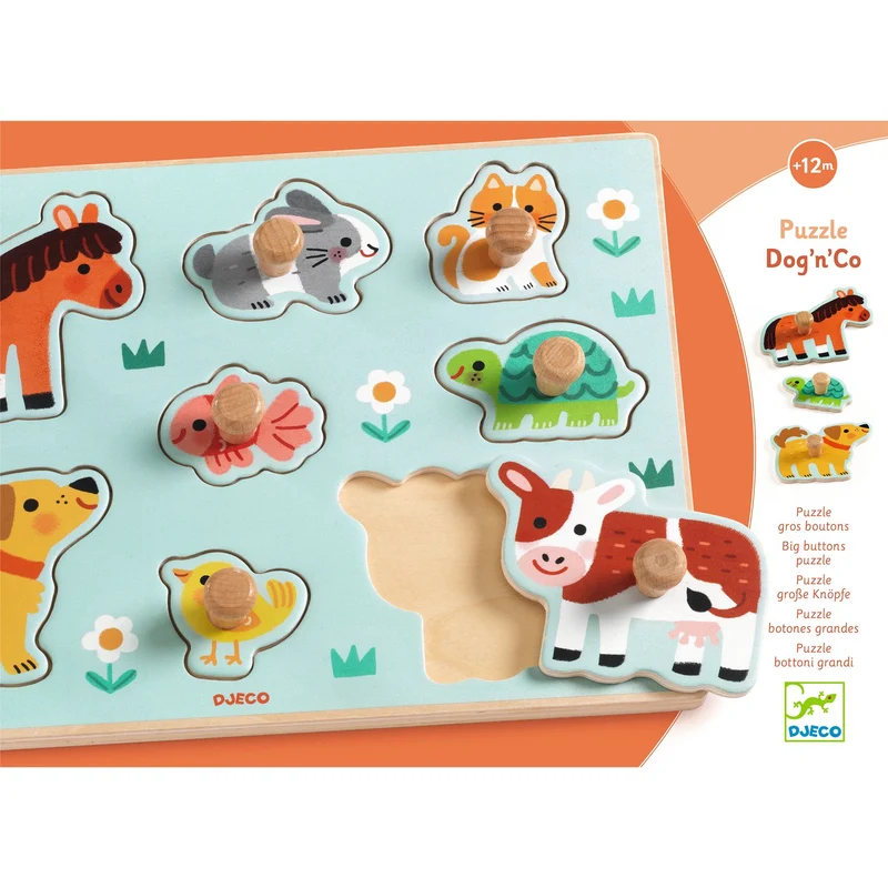 Puzzle animaux en bois Dogn'Co - Djeco