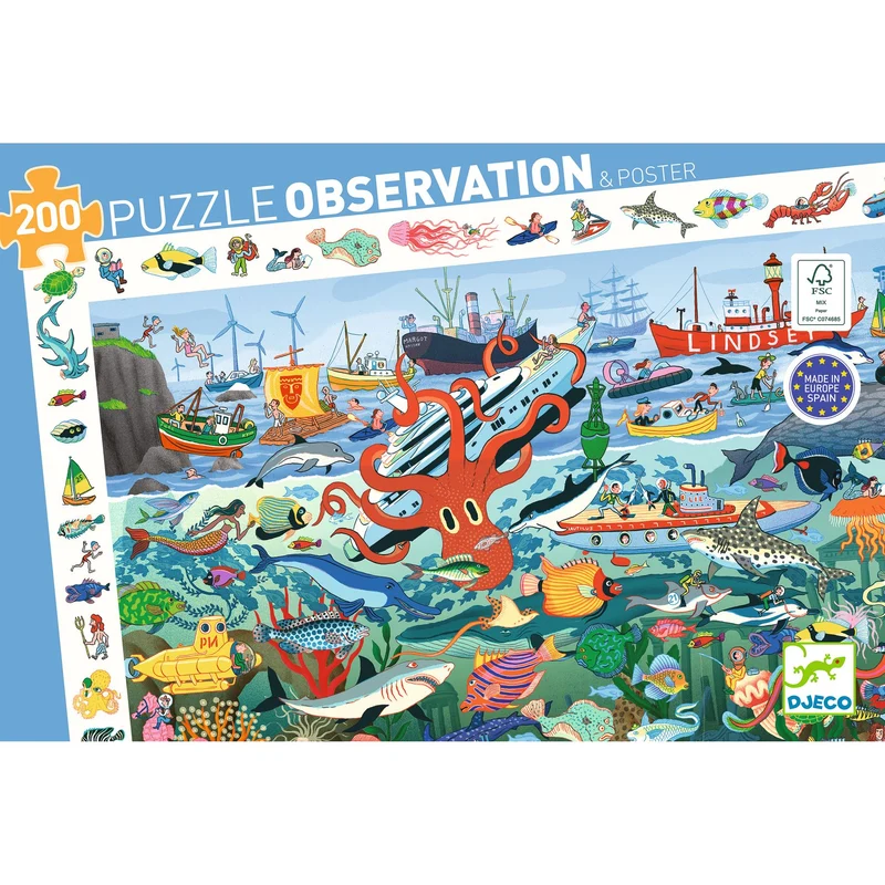 Puzzle Les secrets de la mer 200 pièces - Djeco