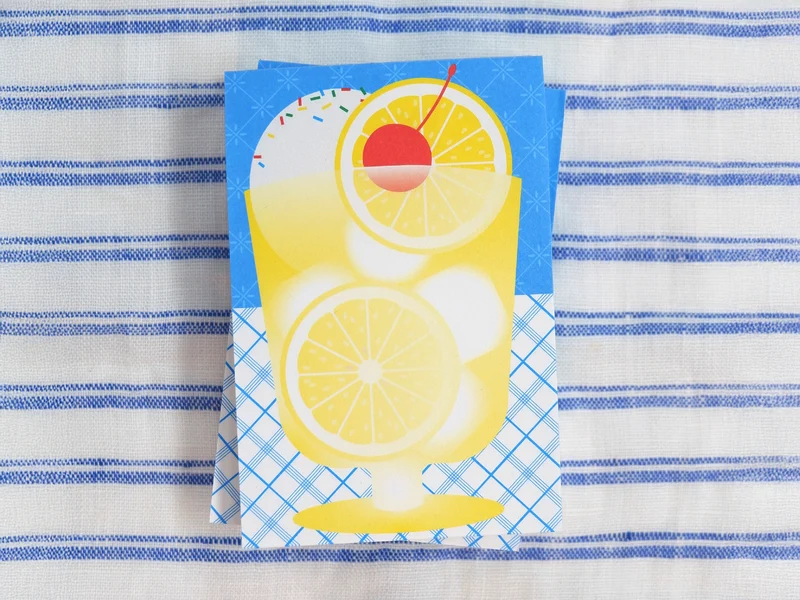 Mini bloc memo Summer Lemonade - Fruit fries Design Lab