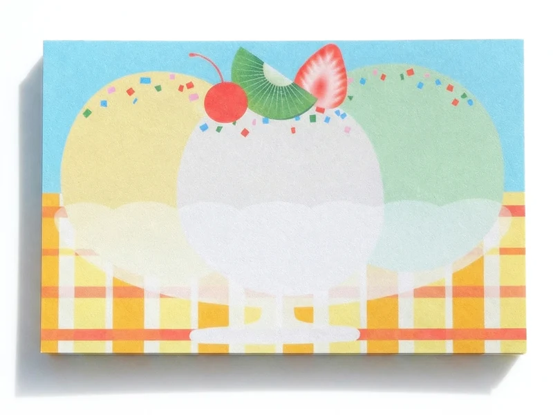 Mini bloc memo coupe glacée - Fruit fries Design Lab