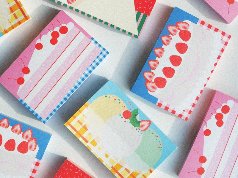 Mini bloc memo coupe glacée - Fruit fries Design Lab