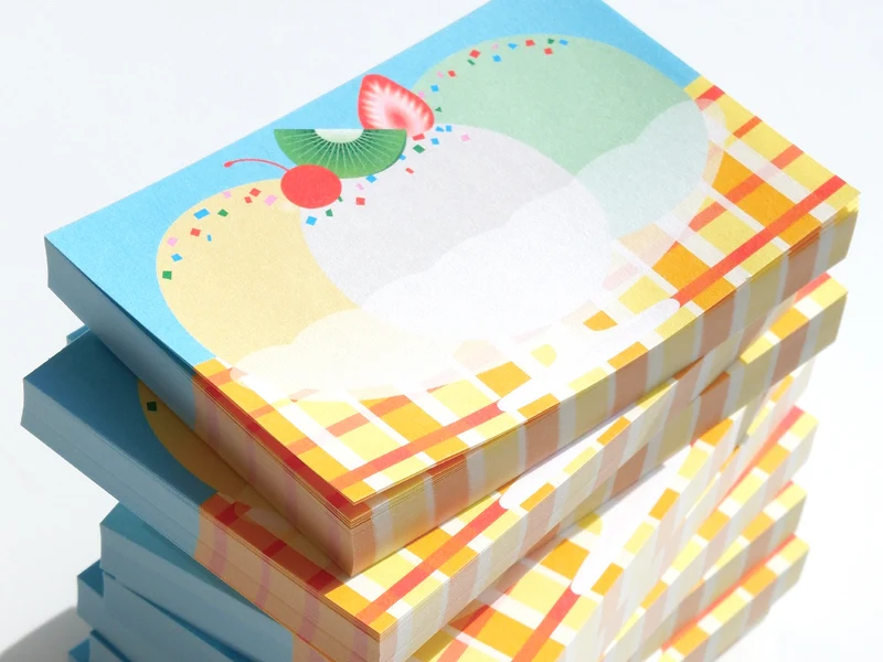 Mini bloc memo coupe glacée - Fruit fries Design Lab