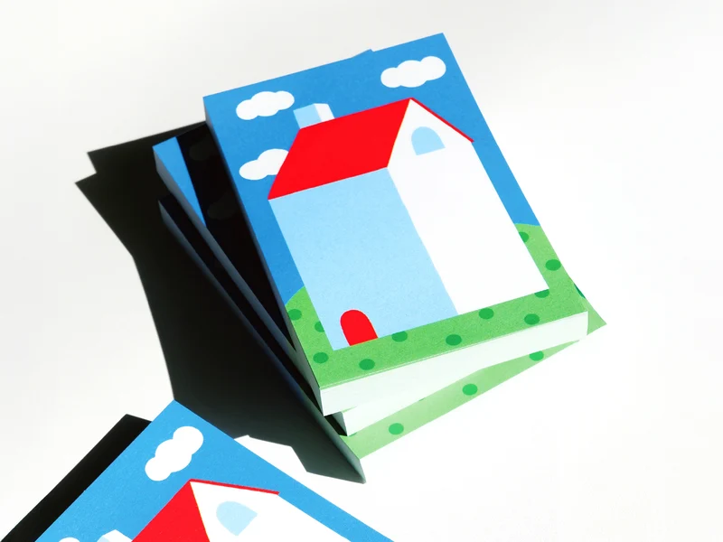 Mini bloc notes maison toit rouge - Fruit fries Design Lab