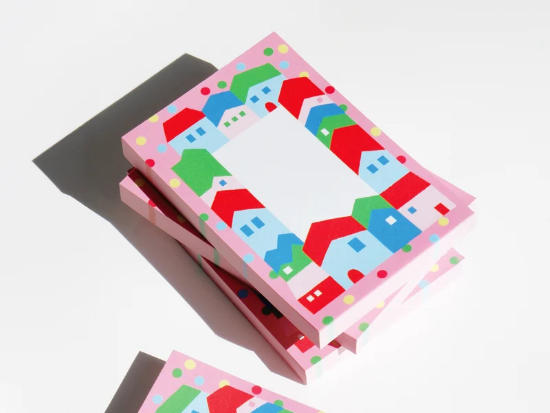 Mini bloc notes village rose - Fruit fries Design Lab