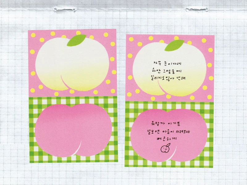 Mini Bloc Memo Pêches - Fruit fries Design Lab