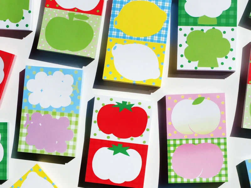 Mini Bloc Memo Pêches - Fruit fries Design Lab