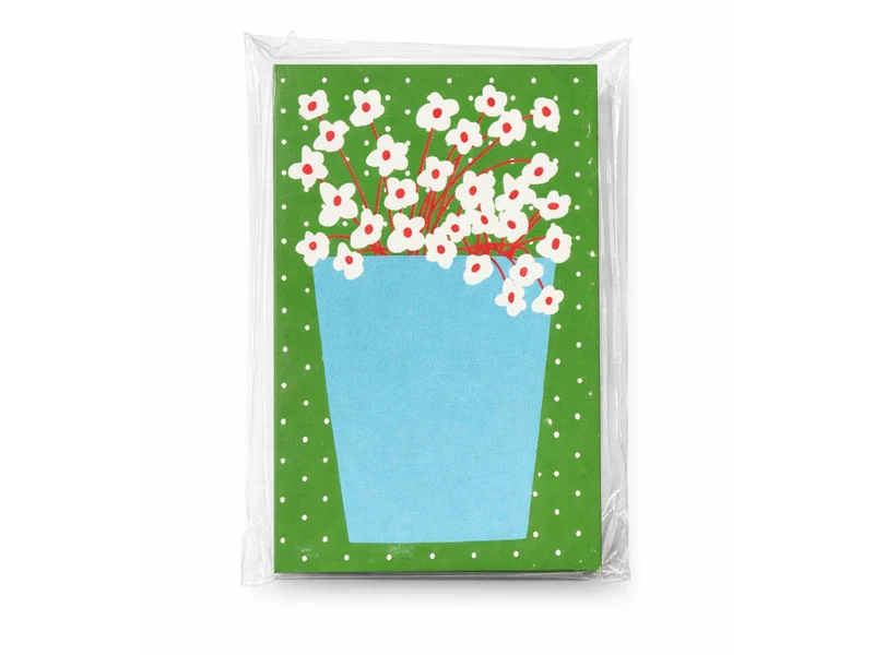 Mini bloc memo fleurs blanches - Fruit fries Design Lab