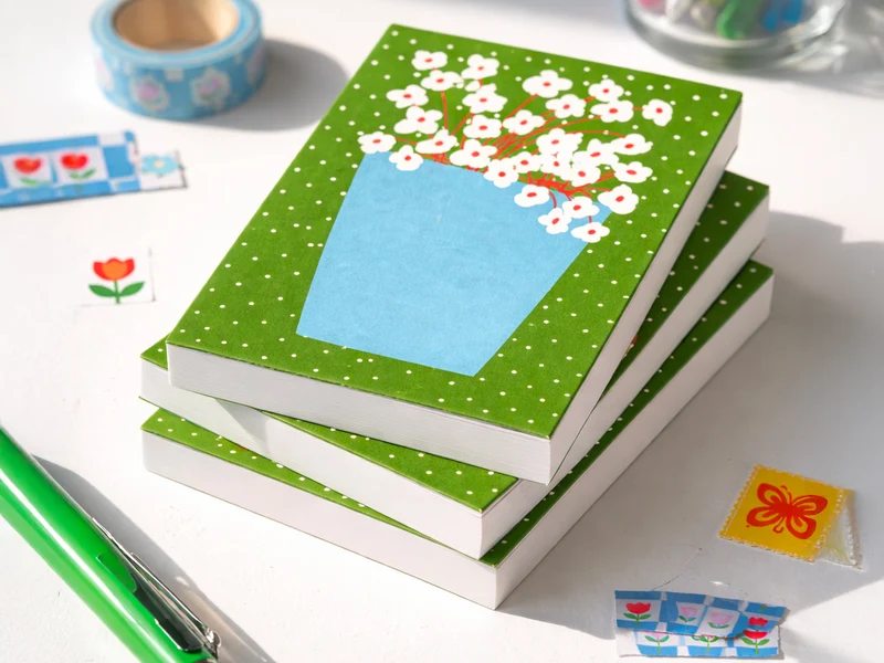 Mini bloc memo fleurs blanches - Fruit fries Design Lab