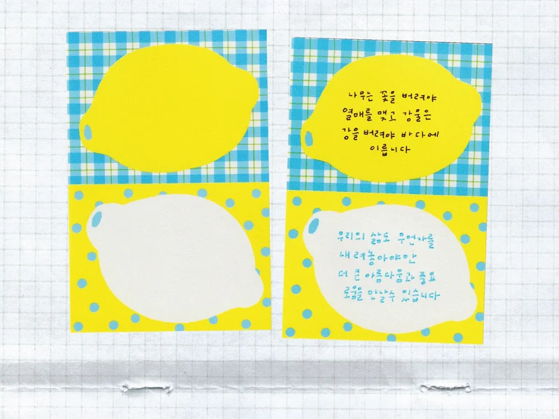 Mini Bloc Memo Citrons - Fruit Fries Design Lab