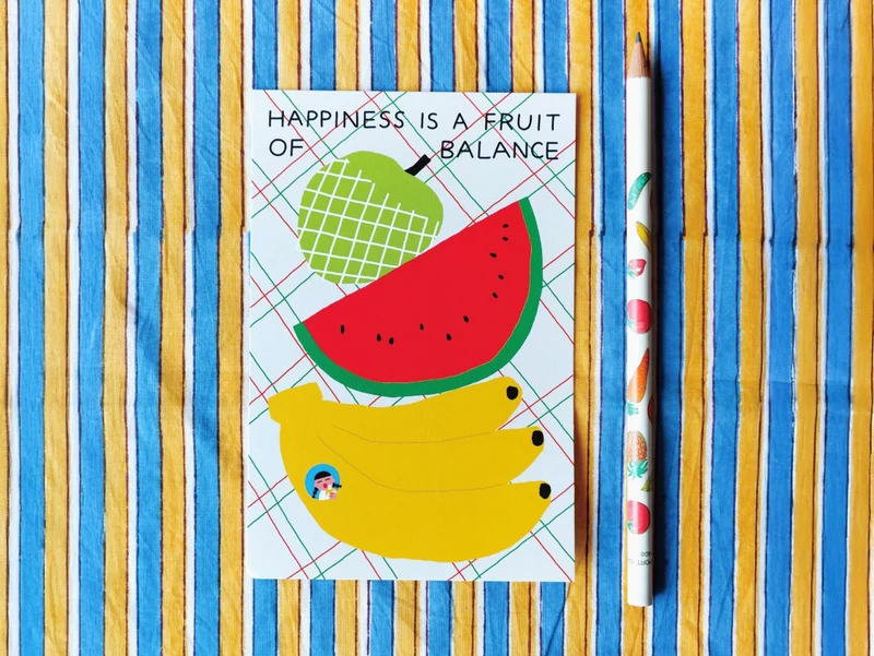 Carte postale Fruit of balance - Fruit Fries Design Lab