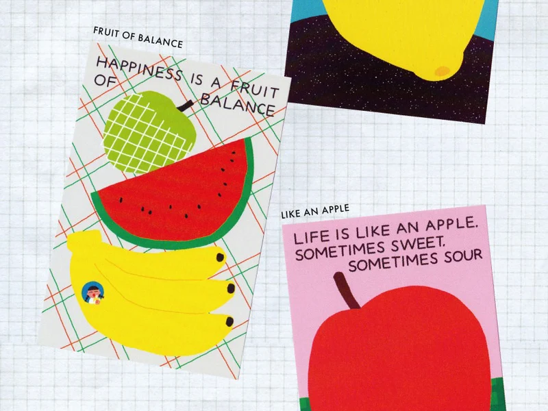 Carte postale Fruit of balance - Fruit Fries Design Lab