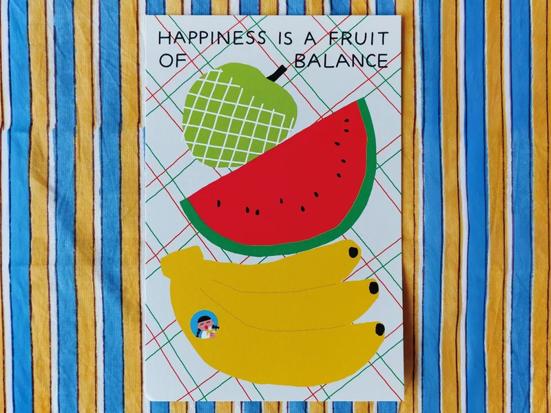 Carte postale Fruit of balance - Fruit Fries Design Lab