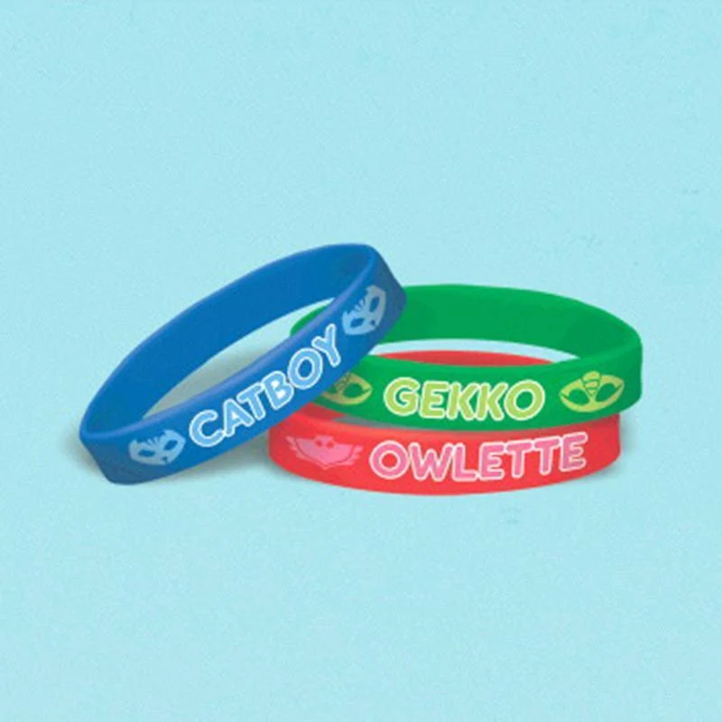 PJ Masks rubber bracelets, 6 per package