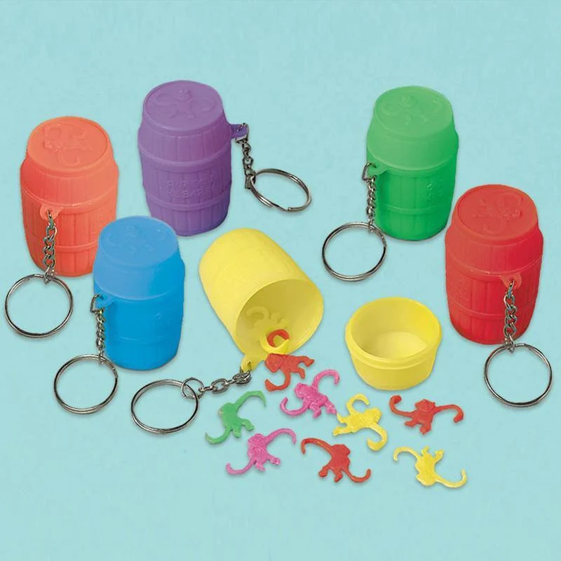 Monkey game keychains, 12 per package