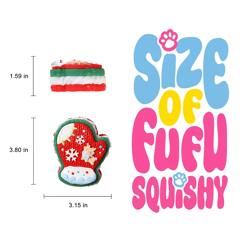 Christmas Mittens Taba Squishy