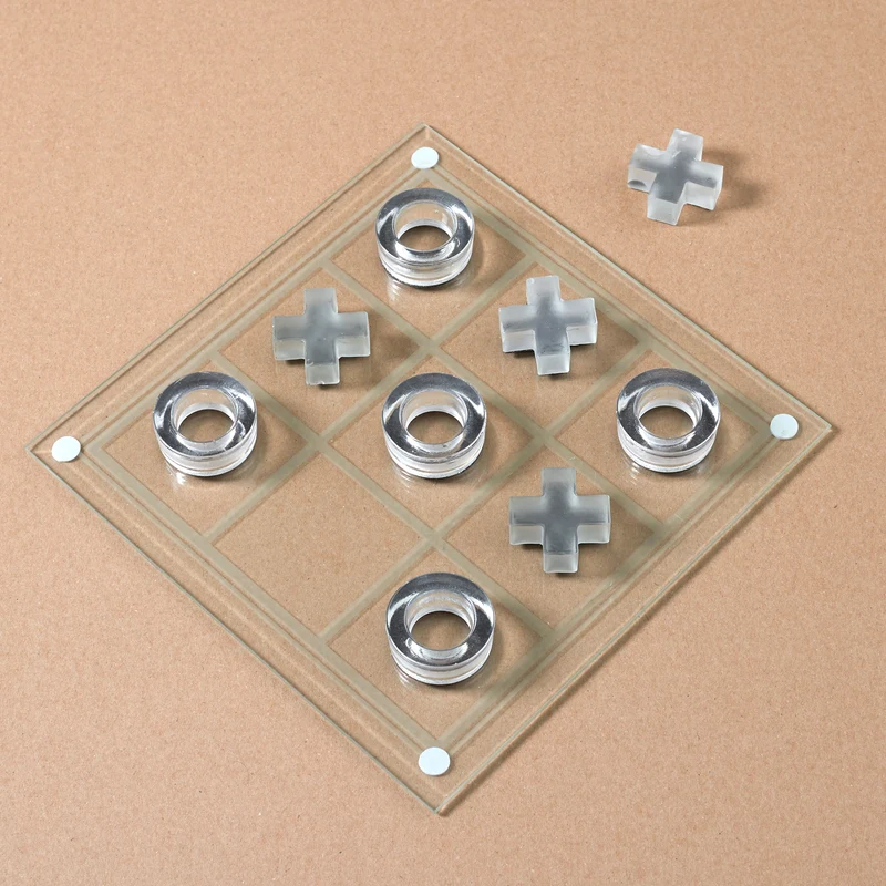 JEU DU TIC TAC TOE EN VERRE