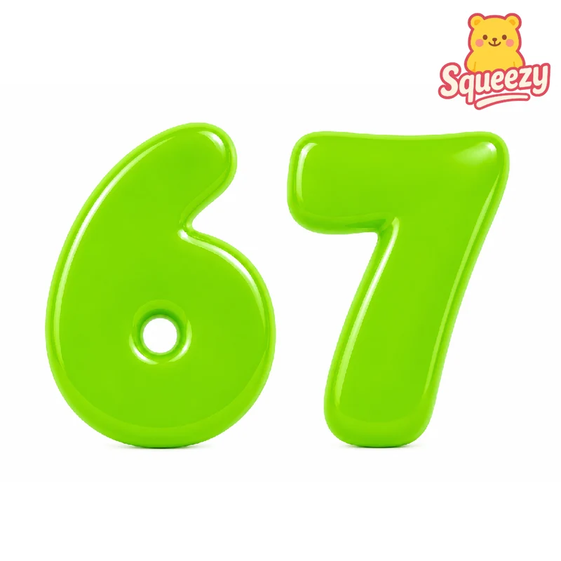 Jumbo Squishy Colorful Number 6 & 7 Squishies