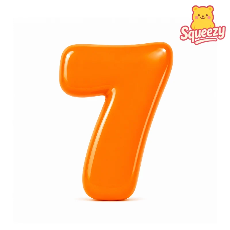 Jumbo Squishy Colorful Number 6 & 7 Squishies